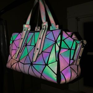 Holographic Barrel Purse